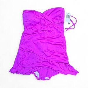 ABS Silver Label One-piece Strapless Swimsuit Dress Size 8